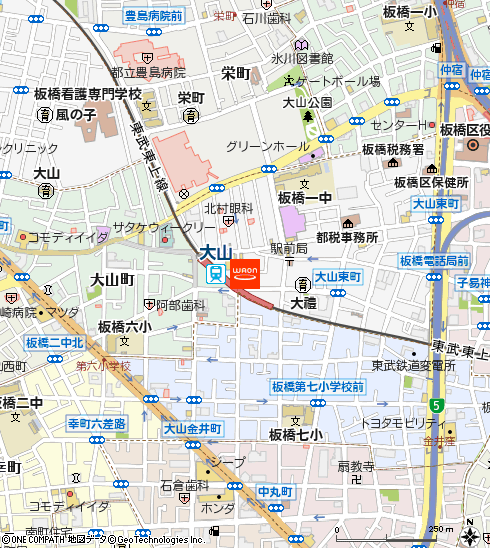 まいばすけっと大山駅北口店付近の地図